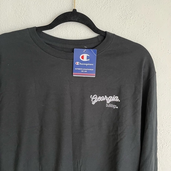 Champion Woman Black NCAA Georgia University Long Sleeve T-Shirt M - Picture 6 of 7